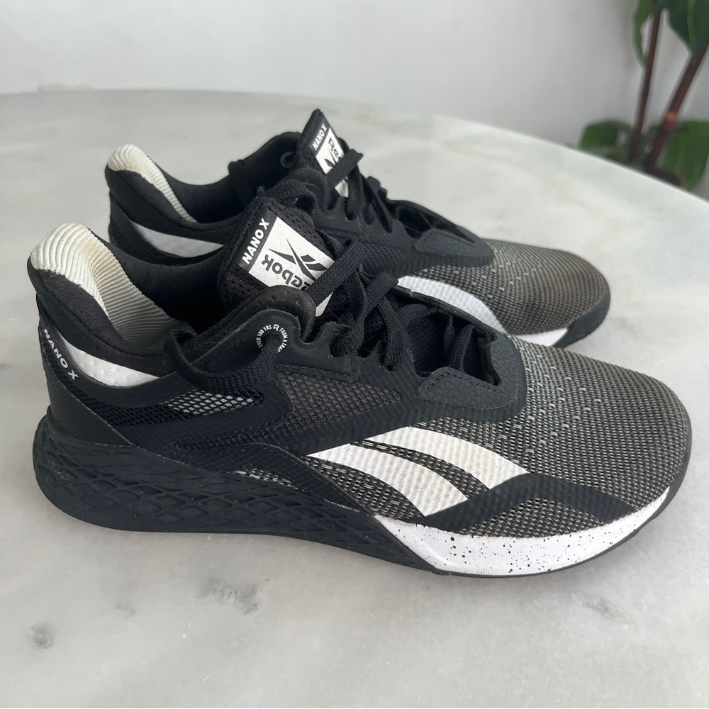 Reebok Nano X 7.5 Women Sneakers Black and White